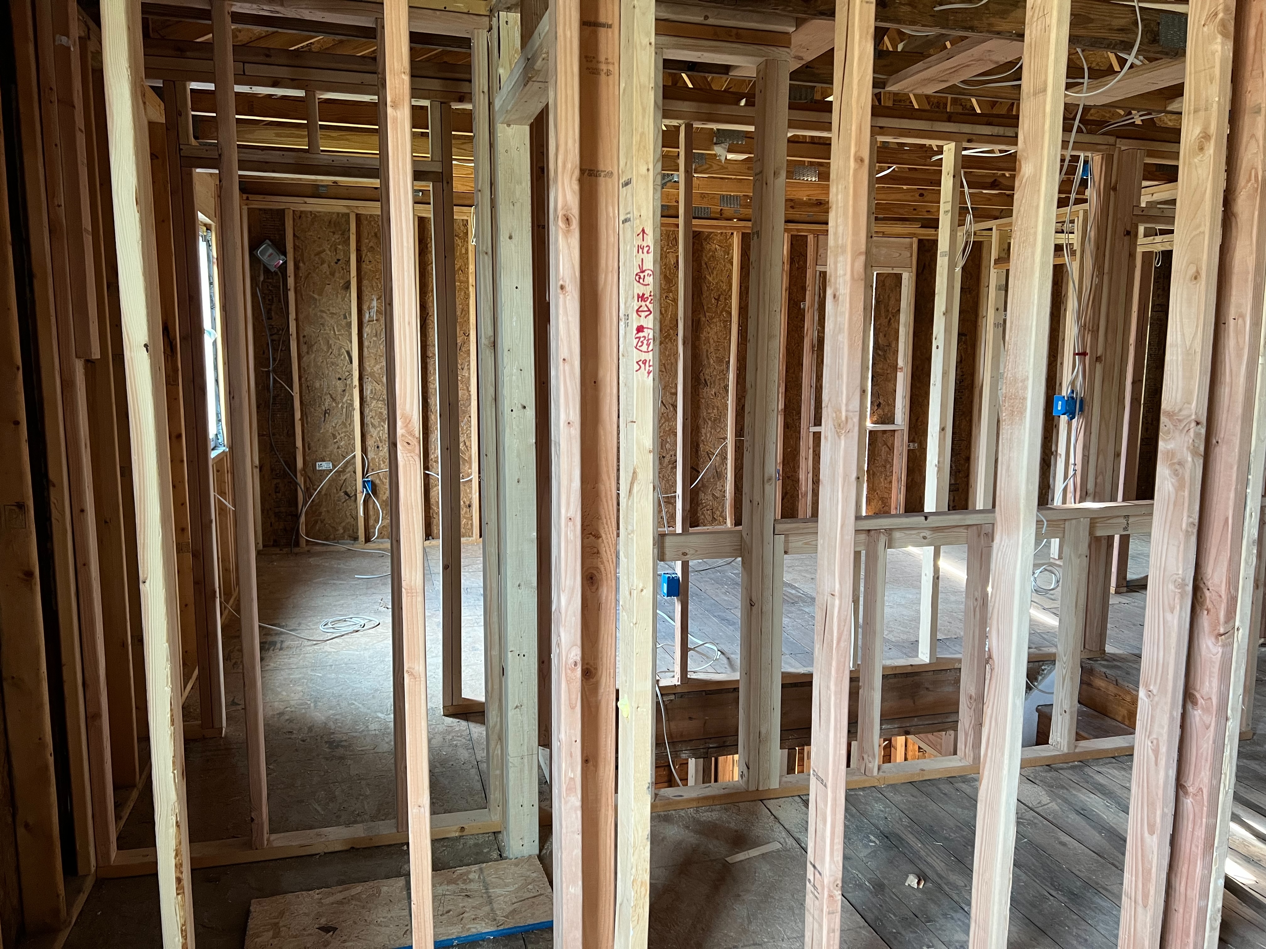 Oxon Hill, MD — framing and rough-in